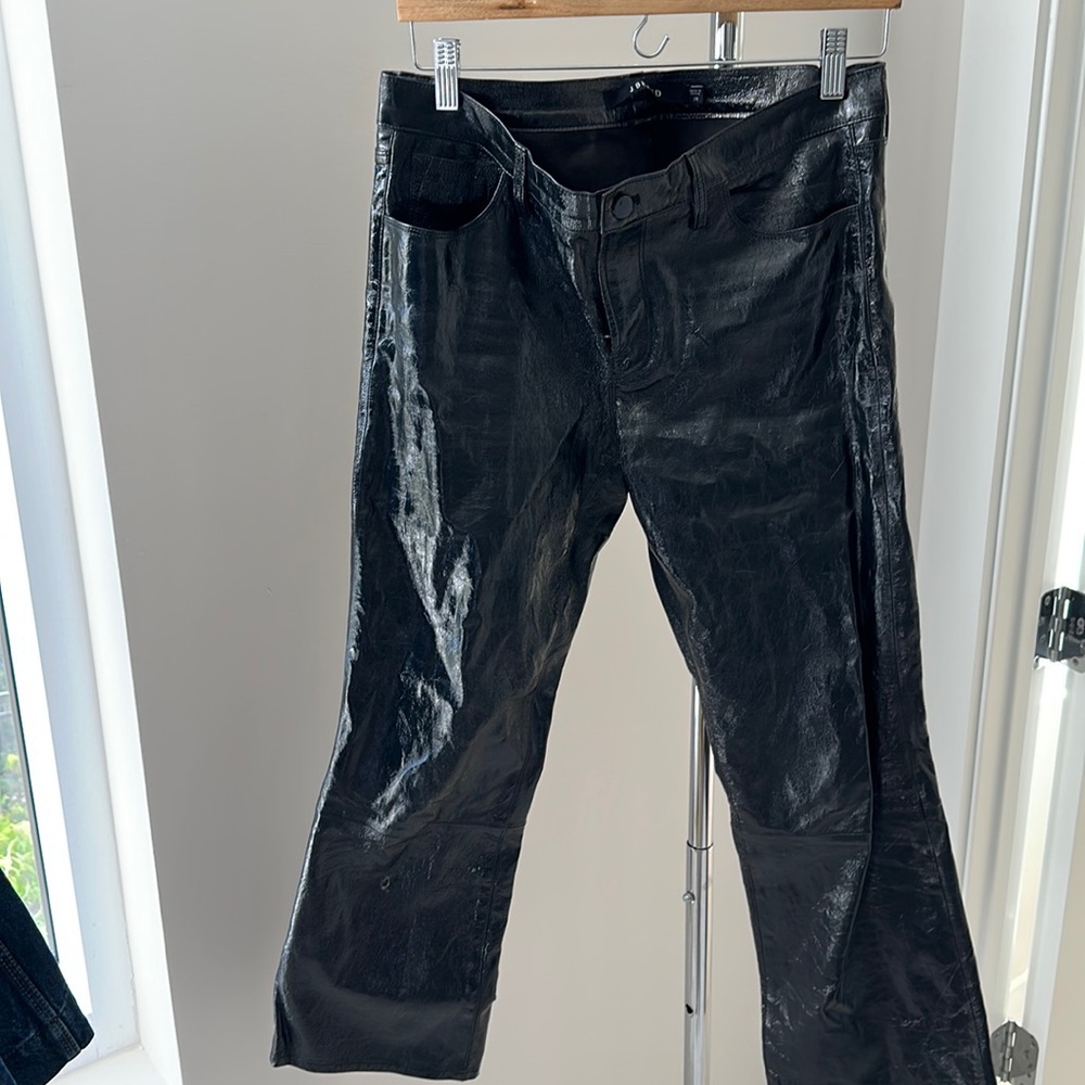 Patent leather pants